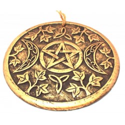 Round Triple Moon Ceramic Plaque